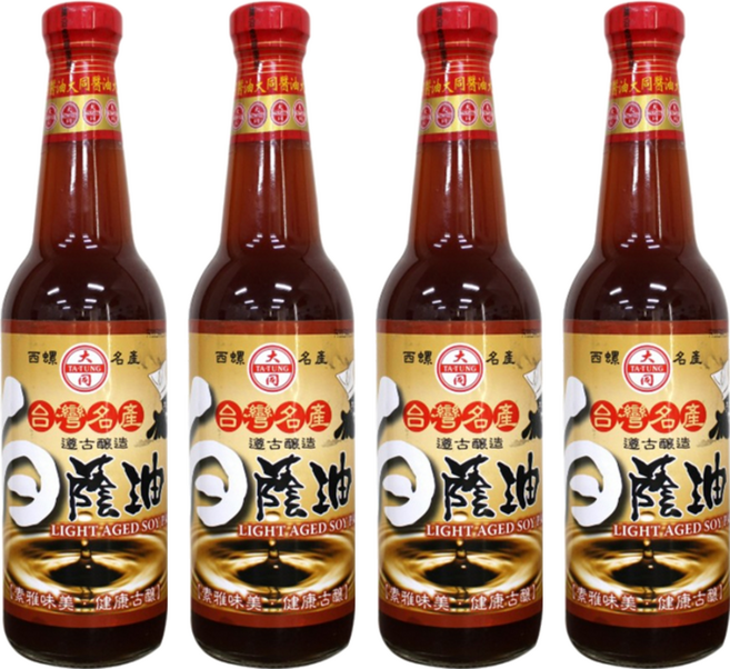 大同醬油 大同白蔭油, 500ml, 4瓶