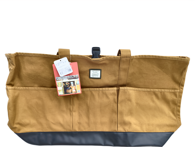 Coleman 棉質帆布裝備托特包 L 43L 土狼棕 CM37873 73 x 40 x 18cm 765g 1層 1個