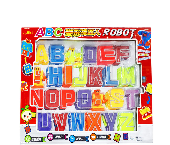 世一文化 變形機器人 5歲以上, ABC 變形機器人 多色, 1盒