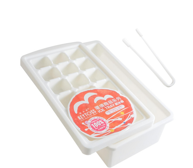 KEYTOSS 詰朵斯 ICE 方塊製冰器 冰盒冰夾組 V2281, 1組, 白色