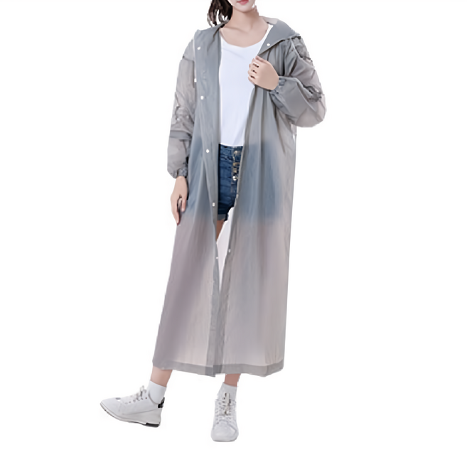 EVA 加厚輕便雨衣 成人, 灰色, 1個