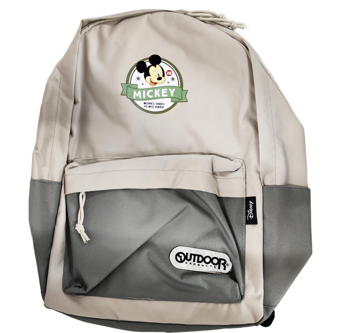 OUTDOOR PRODUCTS Disney 迪士尼 米奇與好朋友後背包 ODDY22D01GG 16L, 灰綠色, 1個