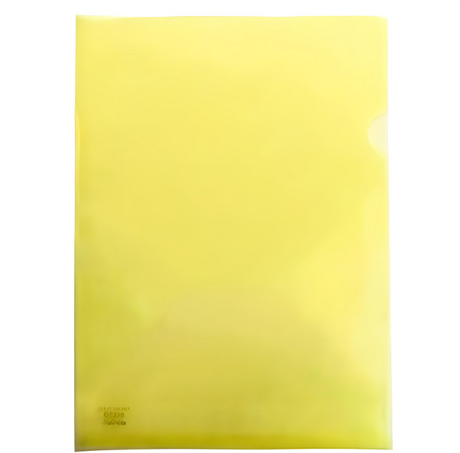 HFPWP 超聯捷 台灣製 環保無毒 壓花透明l夾文件套 底部反折加強 ge320-yw 20個, 黃色, 1組