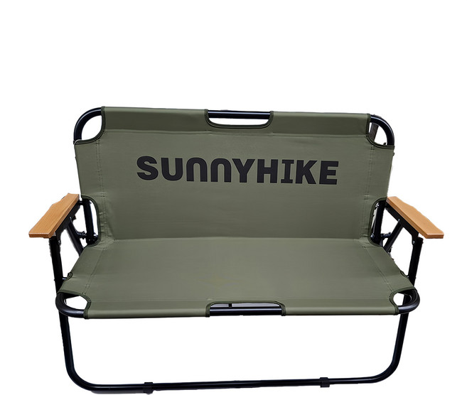 SUnnYHIKE 山客 黑化鋁管雙人椅, 綠色, 1個