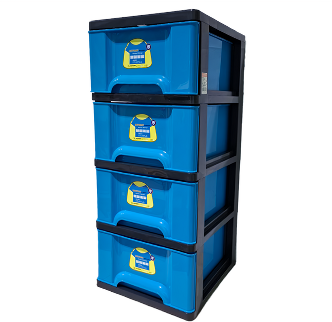 KEYWAY 聯府 亮彩四層櫃 VK40-1 935 x 460 x 400mm 108L, 藍色, 1個