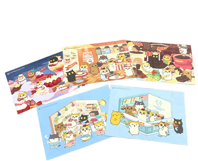 黃阿瑪的後宮生活 後宮美食家明信片 Set 5個 10.5 x 14.8 cm 台灣製, 後宮美食家B款 多色