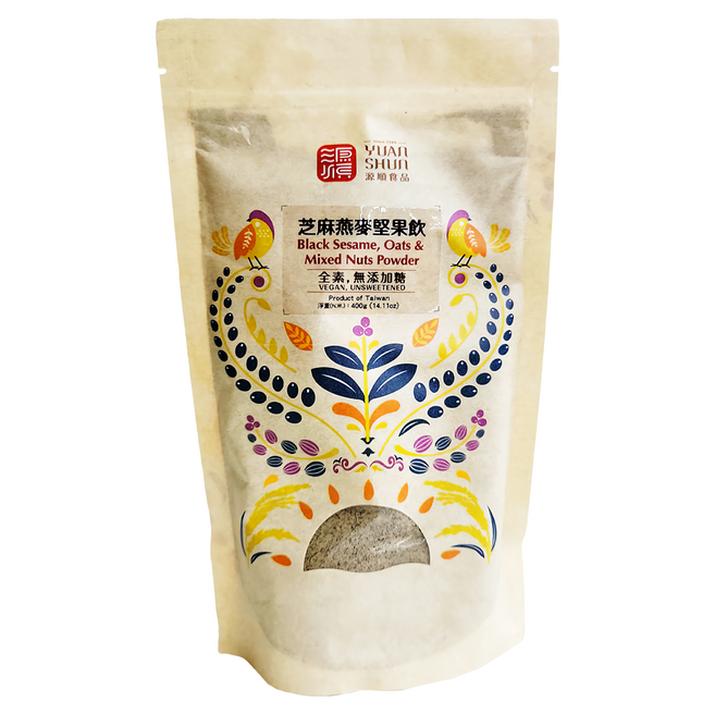 源順食品 芝麻燕麥堅果飲 無糖, 400g, 1入, 1包