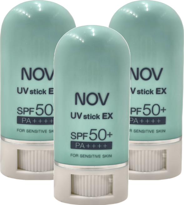 NOV 娜芙 防曬條霜 SPF50+ PA++++ 臉部用, 9g, 3個