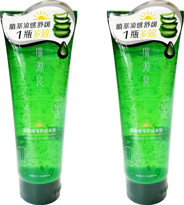 廣源良 蘆薈曬後舒緩凝膠, 250ml, 2條