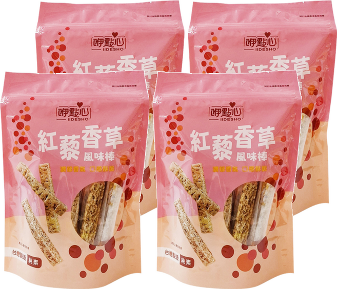 長松食品 紅藜香草風味棒, 120g, 4袋
