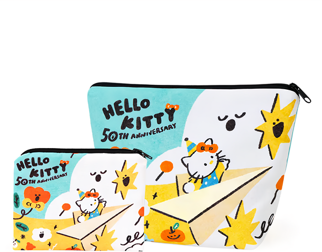 Kiiwi O Hello Kitty 50週年機能實用收納包組 帆布材質
