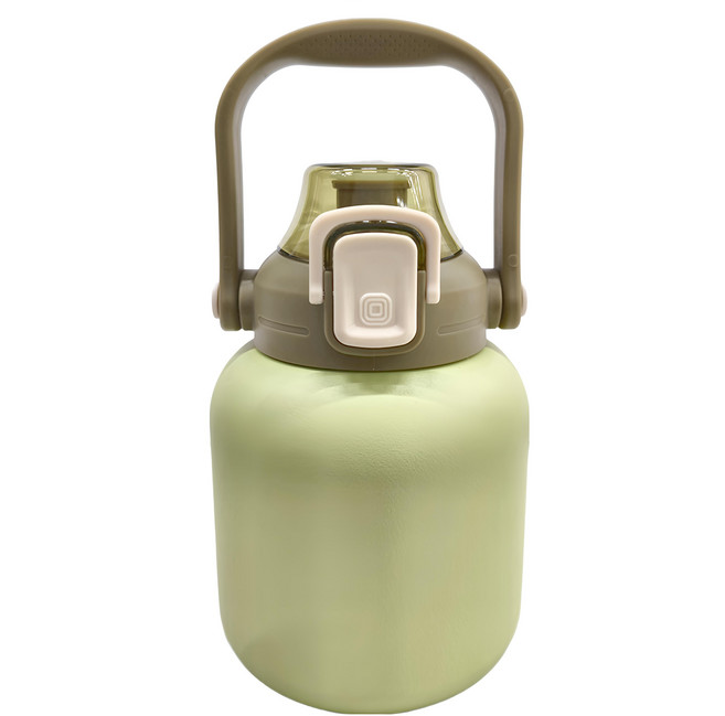 HIKARI 日光生活 手提彈蓋胖胖水壺, 綠油油, 800ml, 1個