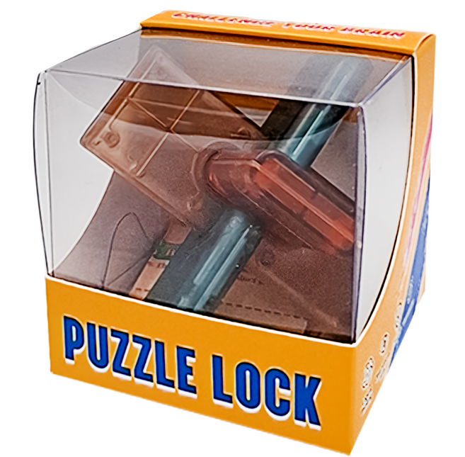 YouRPUZZLE 孔明鎖 大三通 胡桃 3片 L2732 1組