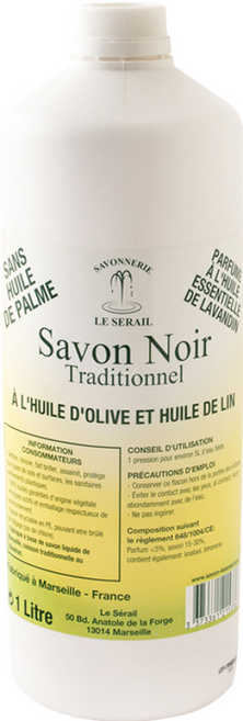 LE SERAIL 席哈爾 正統馬賽黑皂萬用清潔液, 1L, 1瓶