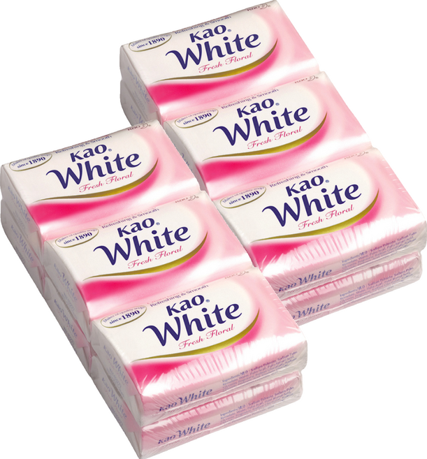 Kao 花王 White 香皂 清新花香 滋潤保濕, 130g, 12個