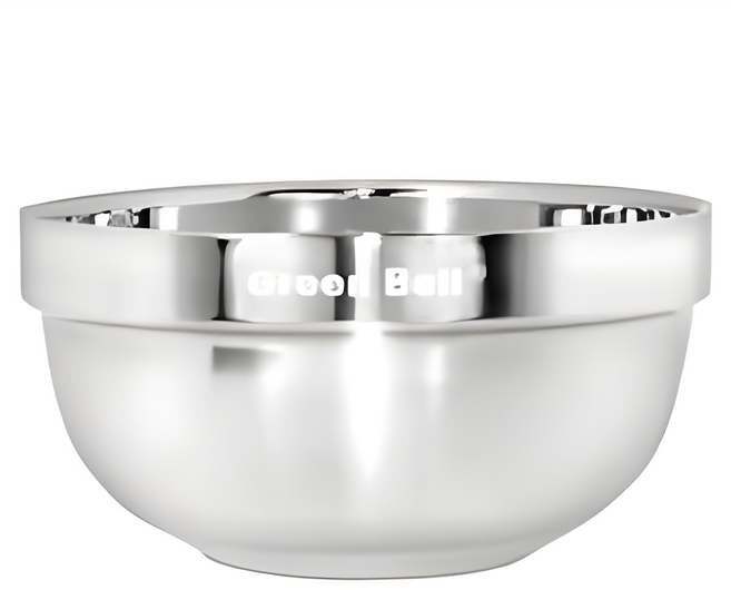 Green Bell 綠貝 304不鏽鋼晶緻隔熱碗 Set 10 內膽不鏽鋼 外層201不鏽鋼, 銀色, 10個