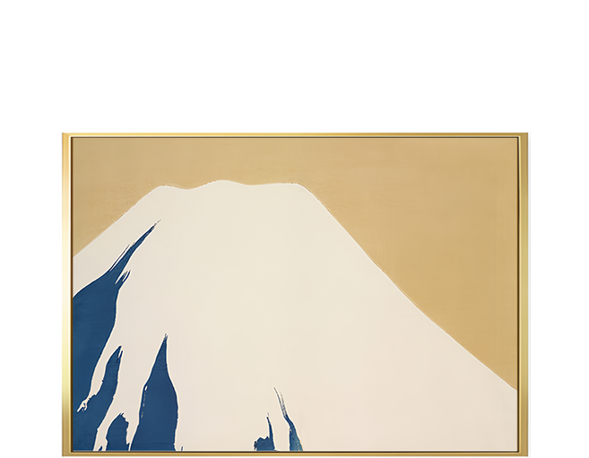 BOLUO GALLERY 菠蘿選畫所 懷舊的富士山 掛畫 APUP4605G, 金色