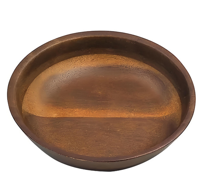 菊川本味 相思木盤 深圓 小 15.4 x 3.2cm, 相思木色, 1個