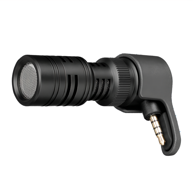Saramonic 楓笛 SmartMic+ 智慧型手機麥克風, 黑色, 1個