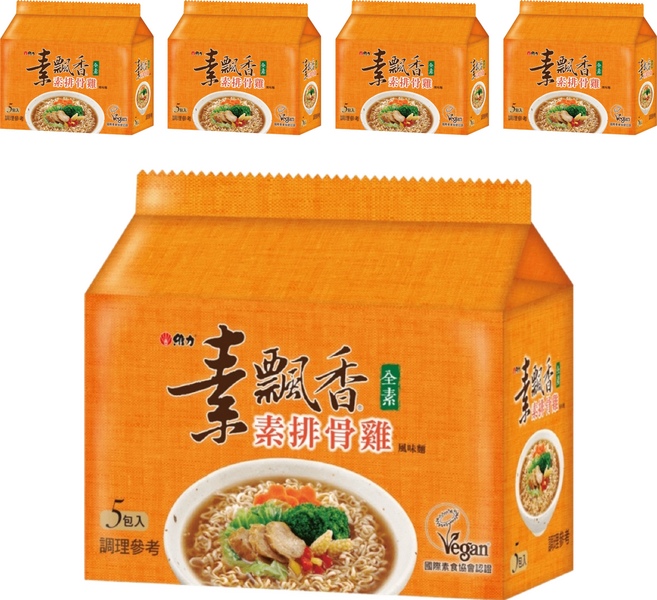 維力 素飄香 素排骨雞風味麵 90g, 25包