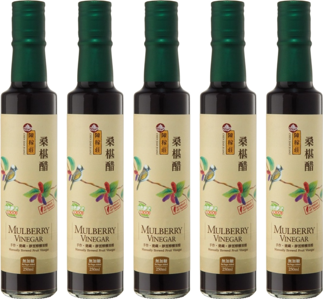 陳稼莊 桑椹醋 無加糖, 250ml, 5瓶