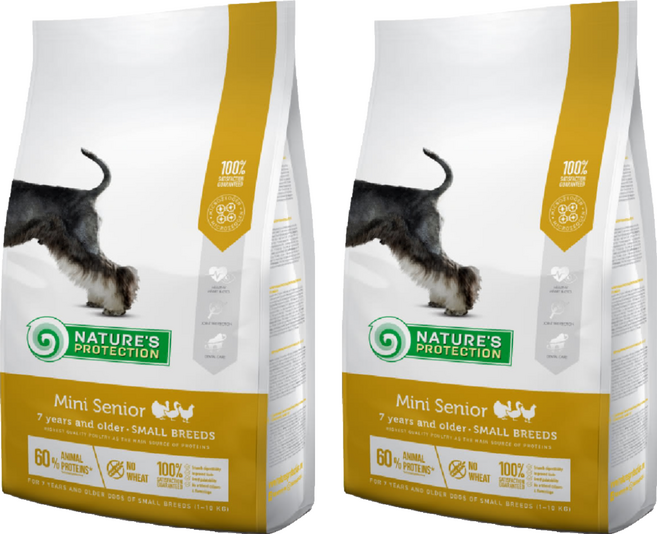 NATURE'S PROTECTION 自然本色 迷你型高齡犬 7歲以上, 雞肉, 2kg, 2袋