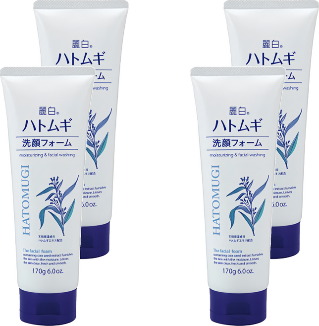 KUMANO 熊野油脂 麗白 薏仁洗面乳, 170g, 4條