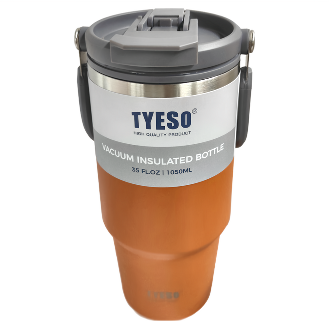 TYESO 泰碩 多用咖啡杯 TS-8829 23.3 x 7.8cm 橘色 542g 1050ml, 1個