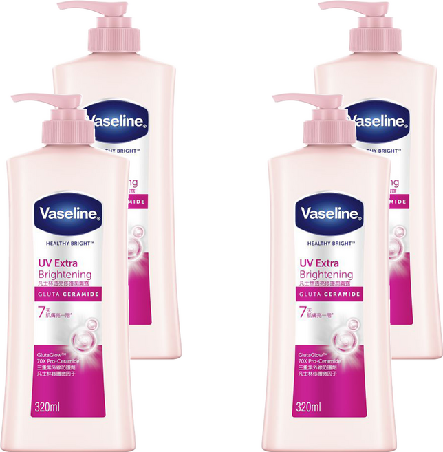 Vaseline 凡士林 透亮修護潤膚露, 320ml, 4件