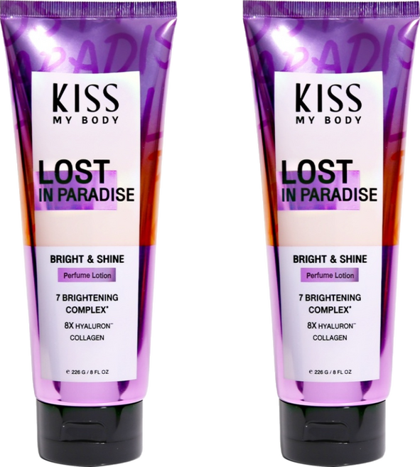 KISS MY BODY 香水身體乳 失落天堂, 226g, 2條