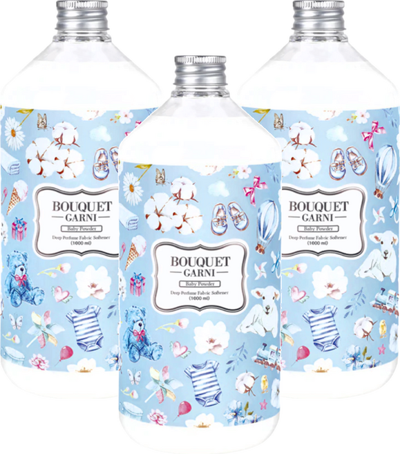 BOUQUET GARNI 璞珈妮衣物香氛柔軟精 寶寶香, 1L, 3瓶