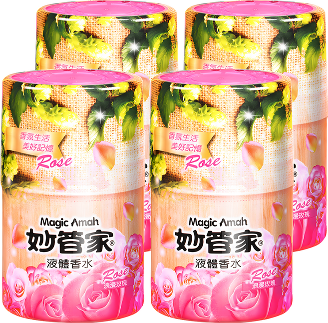 Magic Amah 妙管家 液體香水, 400ml, 4瓶, 浪漫玫瑰