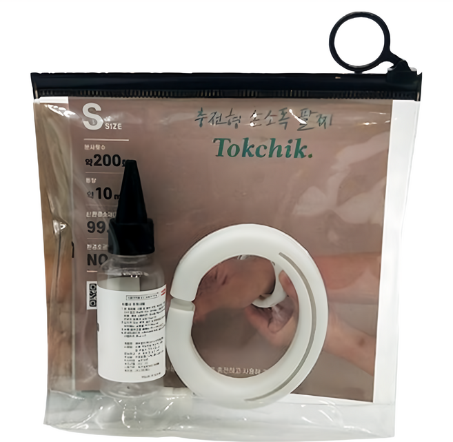 韓國 Tokchik. 乾洗手隨身手環 附空瓶 S, 10ml, 1組