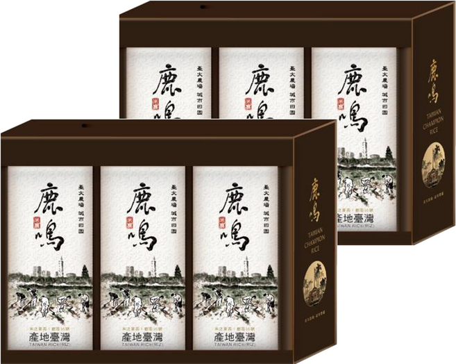 RICE HOUSE 米屋 鹿鳴米宴手提禮盒 鹿鳴米300g*3, 2盒
