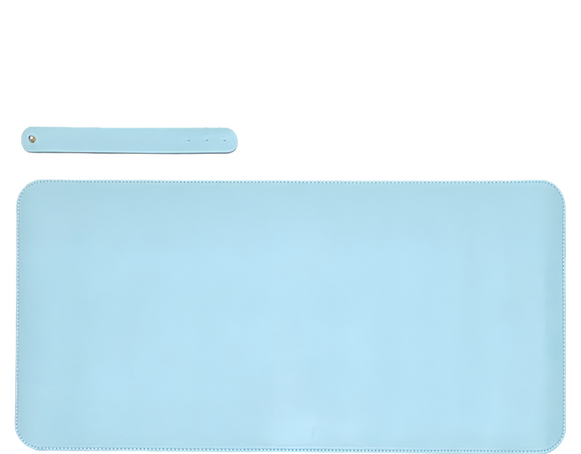 皮革軟木辦公書桌墊 205g, 淺藍色