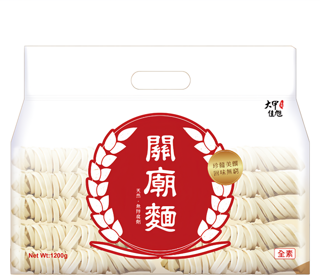 大甲佳旭 關廟麵 - Q彈日曬麵條 多種料理方式, 1包, 1.2kg
