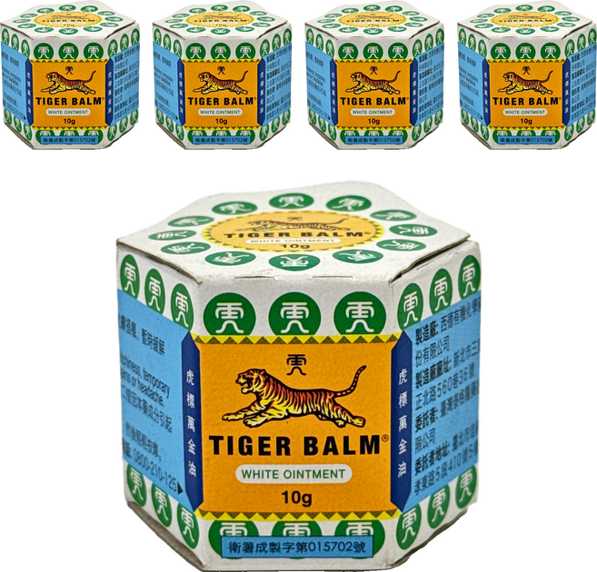 TIGER BALM 虎標 萬金油 白 10g, 5罐