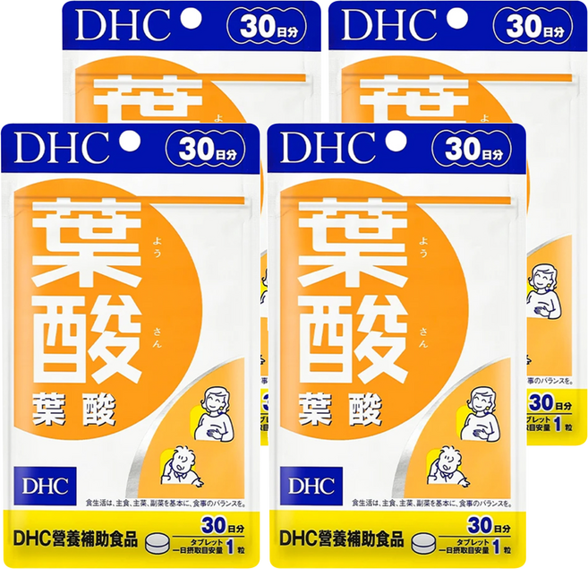 DHC 台灣公司貨 葉酸 30日份, 30錠, 150mg, 4包