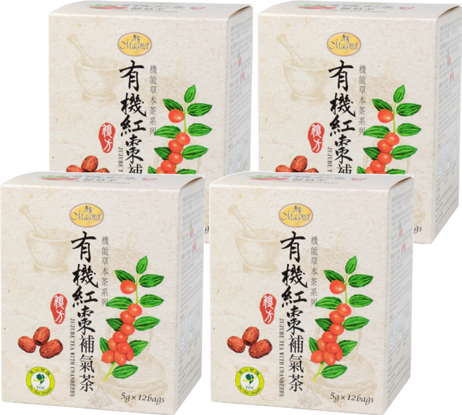 Magnet 曼寧 紅棗補氣茶, 5g, 12包, 4盒