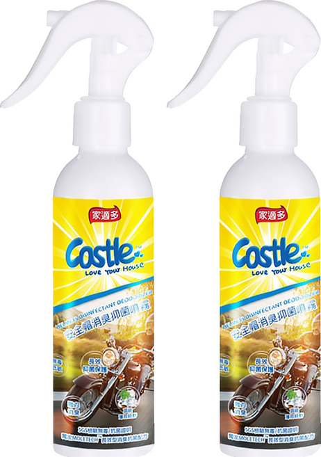Castle 家適多 安全帽消臭防護噴霧, 180ml, 2瓶