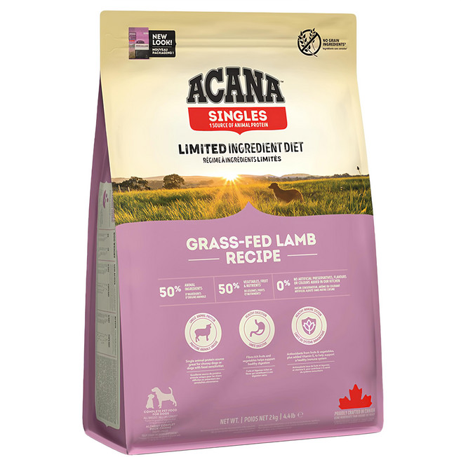 ACANA 愛肯拿 全齡犬 單一蛋白低敏無穀配方乾飼料, 美膚羊肉 + 蘋果, 2kg, 1袋
