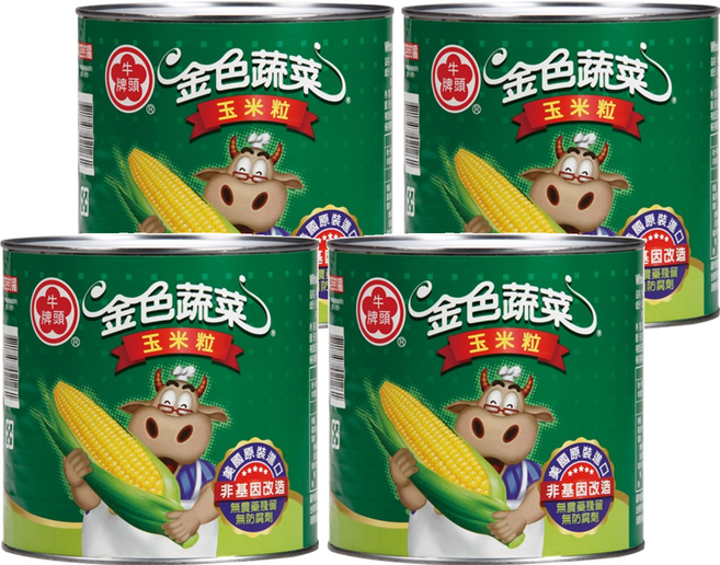 牛頭牌 玉米粒, 2.1kg, 4罐