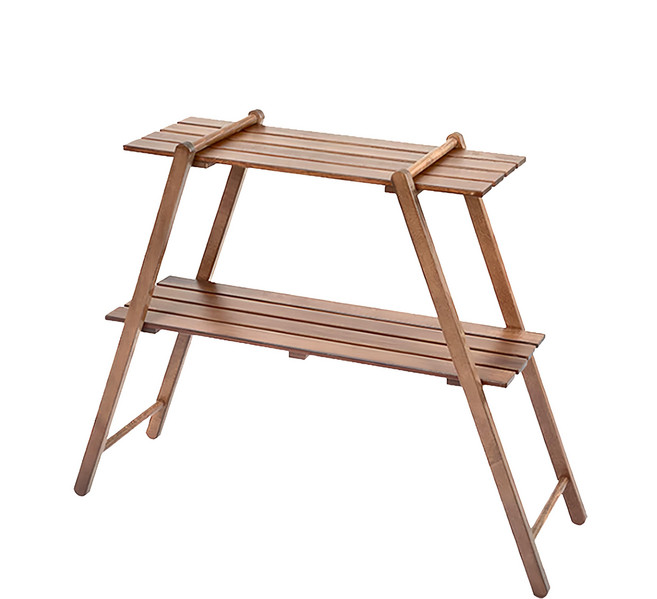 Lifecode 生活密碼 櫸木雙層置物架 95 x 29 x 57.8cm 40kg, 胡桃色, 2層, 1個
