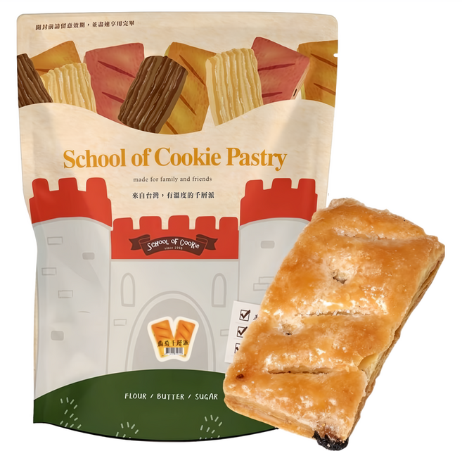 School of Cookie 台灣優格餅乾學院 葡萄千層派, 230g, 1包