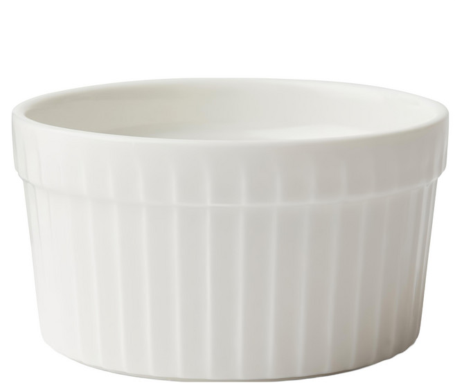 FOX RUN 陶製布丁烤杯 9cm, 1個, 白色