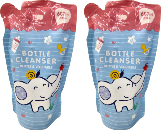 les enphants 麗嬰房 奶瓶蔬果酵素洗潔液 補充包, 680ml, 2包