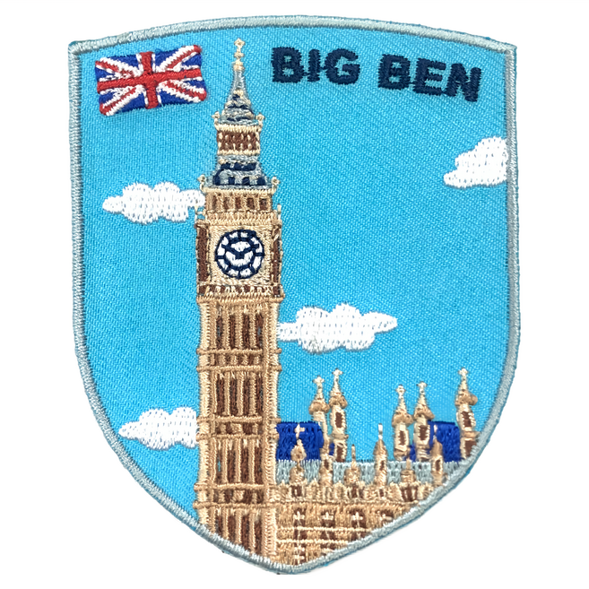 A-ONE 匯旺 英國大笨鐘Big Ben地標造型刺繡