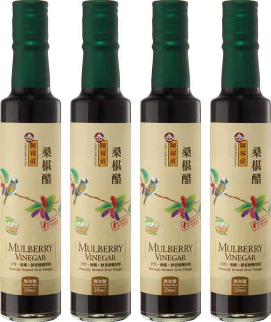 陳稼莊 桑椹醋 無加糖, 250ml, 4瓶