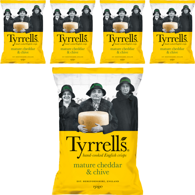 Tyrrells 泰勒思 英國洋芋片 巧達起司, 150g, 5包