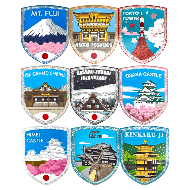 A-ONE 匯旺 旅遊貼紙 SR8 日本 20g 9張, 五彩蔥彩色